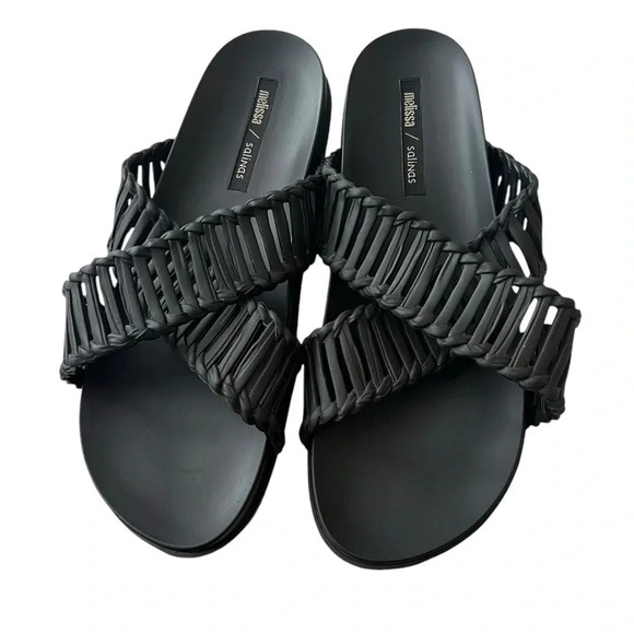 NWOT Melissa Women’s Cosmic Ii + Salinas Sandals Black size 9 - Picture 5 of 8